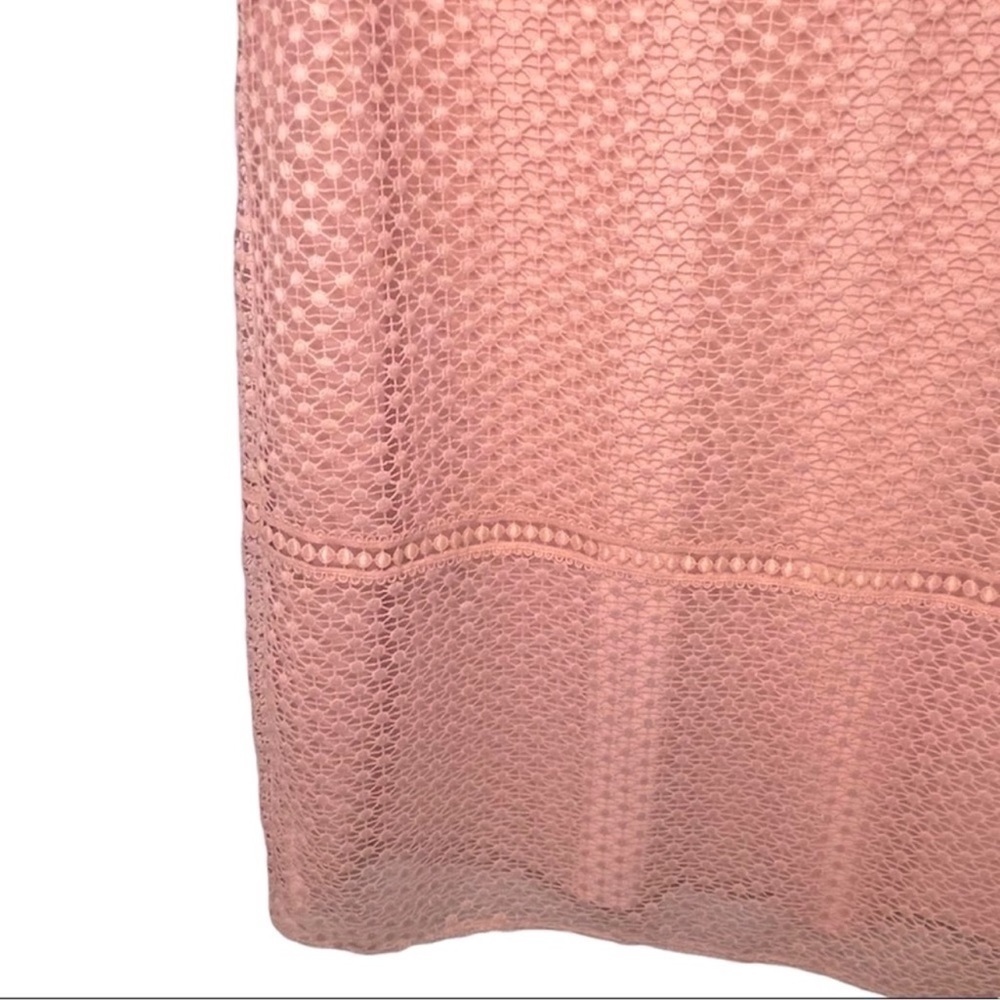 Ann Taylor Crochet Lace Pink Casual Mini Dress​​​ - Picture 4 of 5